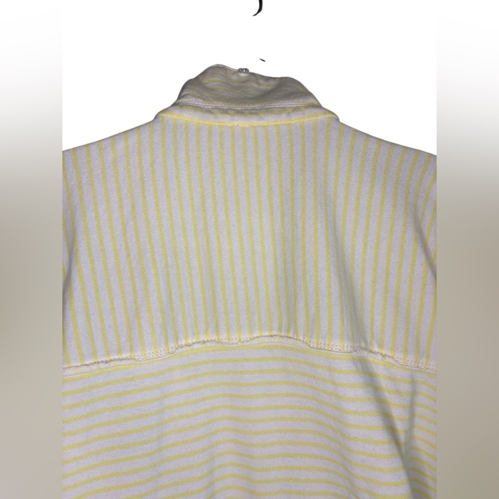 Pilcro Spiced Henley Sweatshirt, Anthropologie, size M Yellow & White - Picture 10 of 14